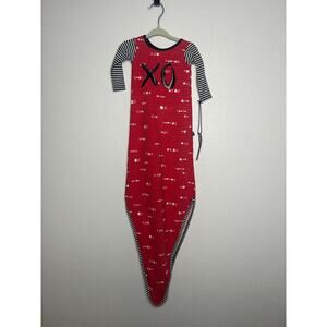 NWT Rags to Raches 0-3 mo Red XO Striped baby pouch infant sack 0-3 mo